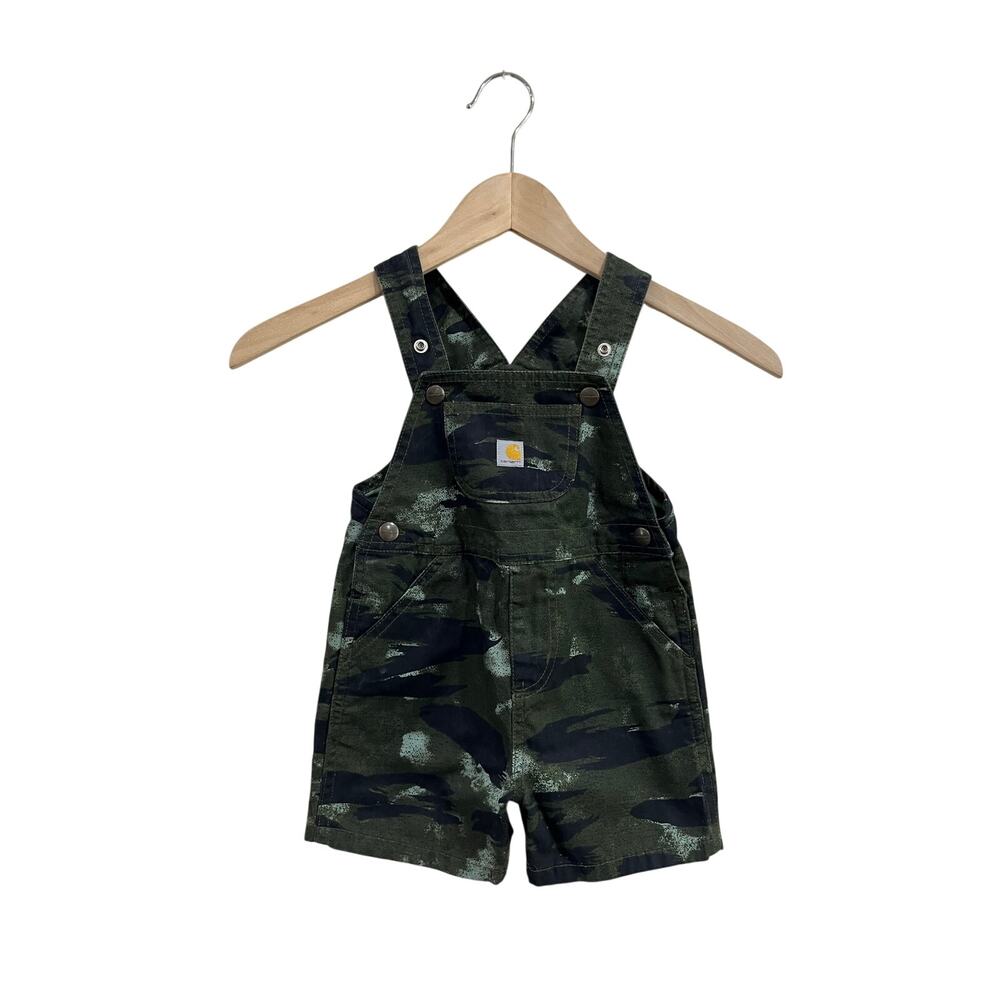 Carhartt Kids Camo Utility Short Overalls Toddler‎ Shortalls Size 2T